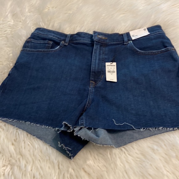 EXPRESS MIDI High Rise Jeans shorts size 12 brand new with tags - Picture 12 of 12